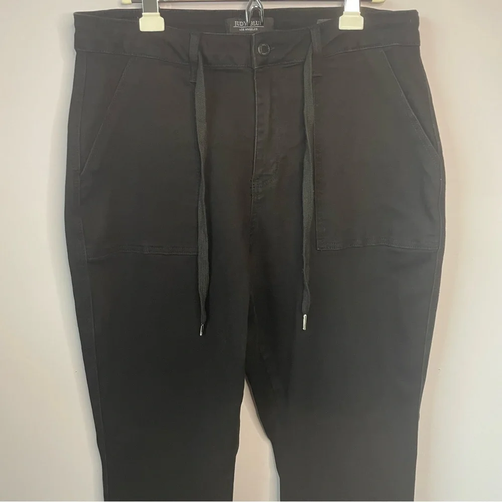Judy Blue Women's High Waist Black Jogger Jeans Stretch Denim Size 14W - Picture 6 of 16